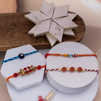 Elegant Bonds & Royal Sweetness Quartet - Set of 5 Rakhis to USA