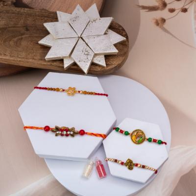 Quartet of Love & Royal Sweetness - Set of 5 Rakhis to USA
