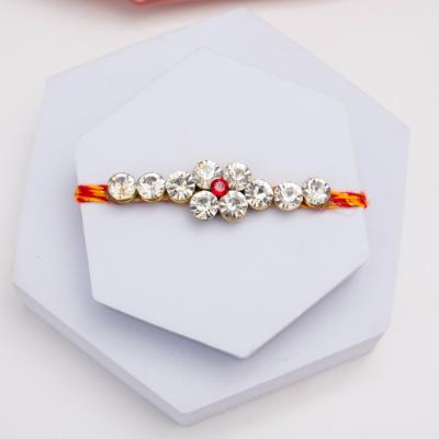 Subtle Sparkle Decent Stone Rakhi