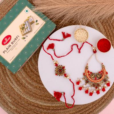 Ruby Radiance & Sweet Simplicity Rakhi
