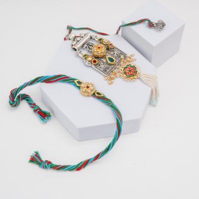 Regal Duo Multicolor Oxidised Bhaiya Bhabhi Rakhi