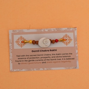 Divine Gomti Chakra Rudraksha Rakhi