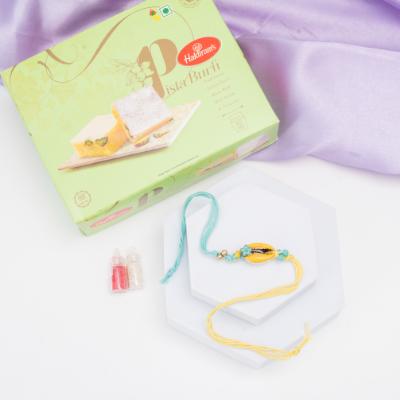 Coastal Sunshine Rakhi & Pista Burfi Bliss