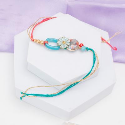 Azure Bloom Blue Floral Rakhi