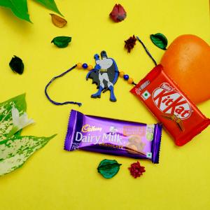 Batman Rakhi with Twin Chocolate Punch