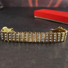 Glittering Golden Bracelet Rakhi