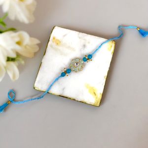 Celestial Bond Stone Rakhi Harmony