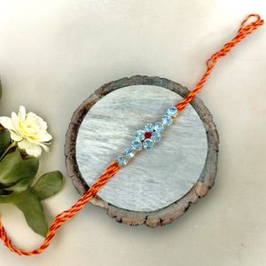 Celestial Bond Stone Rakhi Harmony