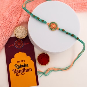 Elegant Meenakari Floral Rakhi