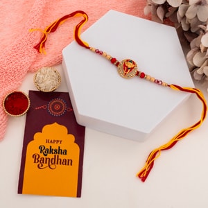 Sparkling AD Ganesha Rakhi