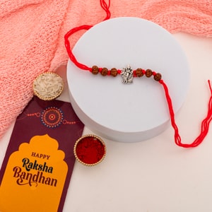 Divine Radha Krishna Rudraksha Rakhi