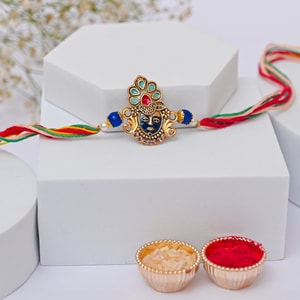 Meenakari Shreenathji Designer Rakhi