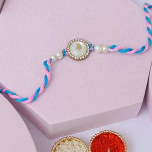 Sacred Trishul Pearl Rakhi