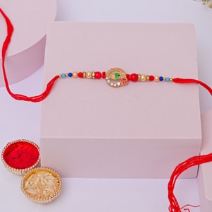 Divine Krishna Peacock Feather Rakhi