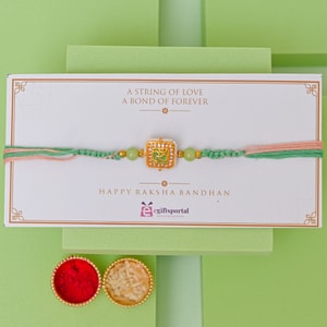Sacred Meenakari Om Designer Rakhi