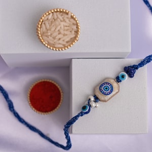 Protective Evil Eye Shell Rakhi