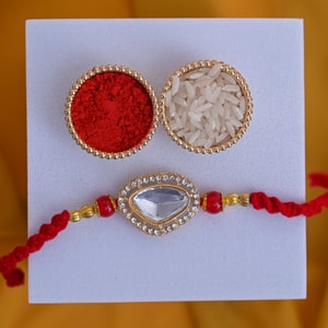 Teardrop Mirror Designer Rakhi