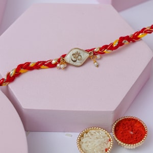 Spiritual Pearl Om Rakhi