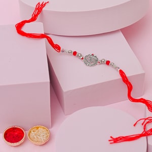 Silver Sacred Om Rakhi