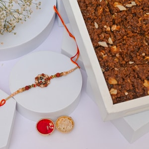 Sacred Shivling Rakhi with Dodha Burfi
