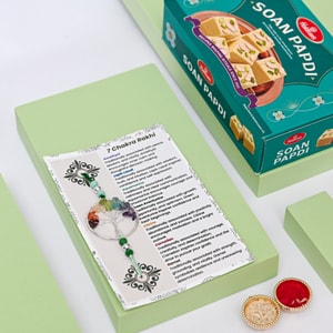 Tree of Life Chakra Rakhi with Soan Papdi