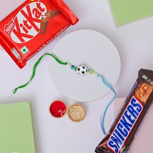 Soccer Kids Rakhi with KitKat & Snickers