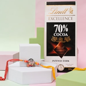 Shin Chan Rakhi with Lindt Dark Chocolate