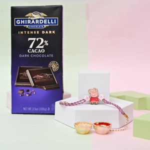 Peppa Pig Rakhi with Premium Ghirardelli Chocolate