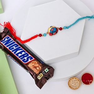 Superhero Rakhi with Snickers Chocolate