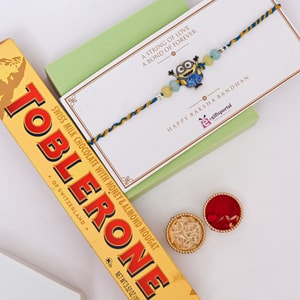 Minion Kids Rakhi with Toblerone Chocolate