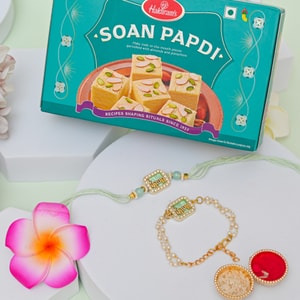 Krishna Bhaiya Bhabhi Rakhi with Soan Papdi