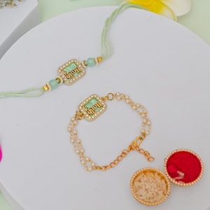Shri Krishna Bhaiya Bhabhi Rakhi Set
