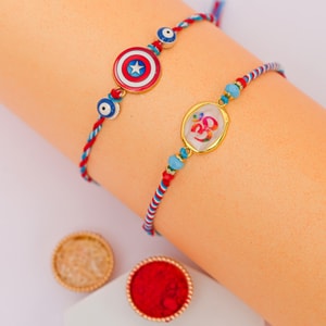Om & Captain America Rakhi Set