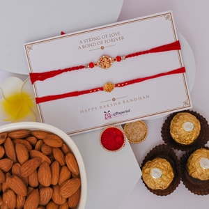 Hanuman Ganesha Rakhi with Ferrero & Almonds