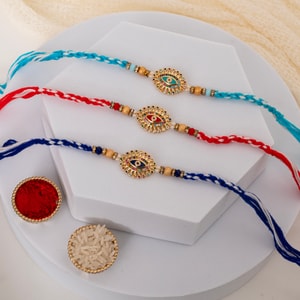 Protective Evil Eye Rakhi Trio