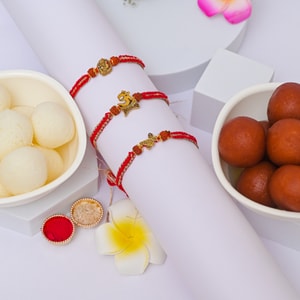 Divine Rakhi Trio with Sweet Celebration