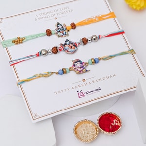 Shiva Ganesha Spiritual Rakhi Set